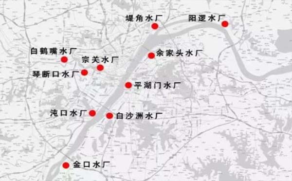 武漢所有自來(lái)水廠地址(供水范圍+分布圖）