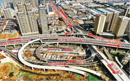 長飛立交能上三環(huán)嗎 最后一條匝道預計5月底可通車