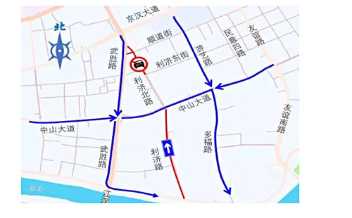 武漢交通管制最新：利濟(jì)路、利濟(jì)北路施工請繞行