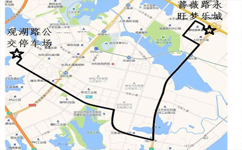 武漢639路公交車線路圖（含首班幾點和最晚幾點）