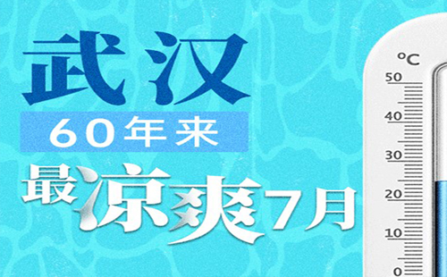 2020年7月武漢平均氣溫25.9℃ 平均最高氣溫不超過30℃
