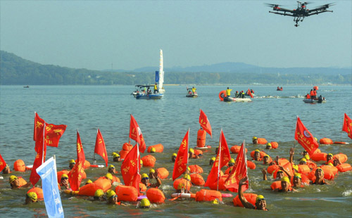 2019武漢水上馬拉松今日（6月2日）鳴槍開游