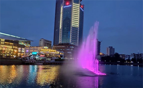 武漢噴泉公園 夜晚納涼超美